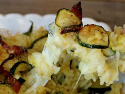 Фриттата с рисом и цукини