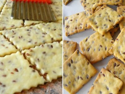 Галетное печенье с семенами льна