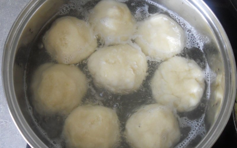 галушки с курицей