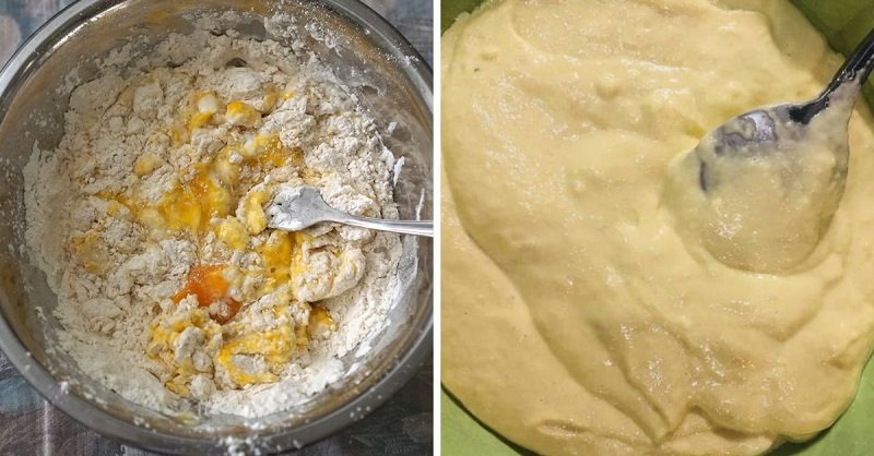 замес теста на галушки