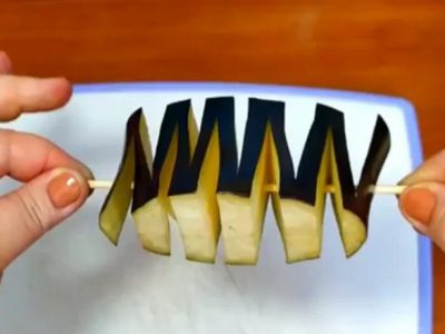 Гармошки из баклажанов