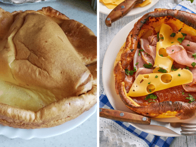 Голландский блин с сыром и ветчиной