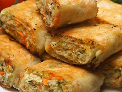 Горячие рулетики из лаваша