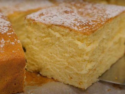 Горячий молочный пирог