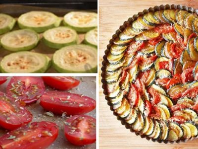 Гратен из кабачков и помидоров