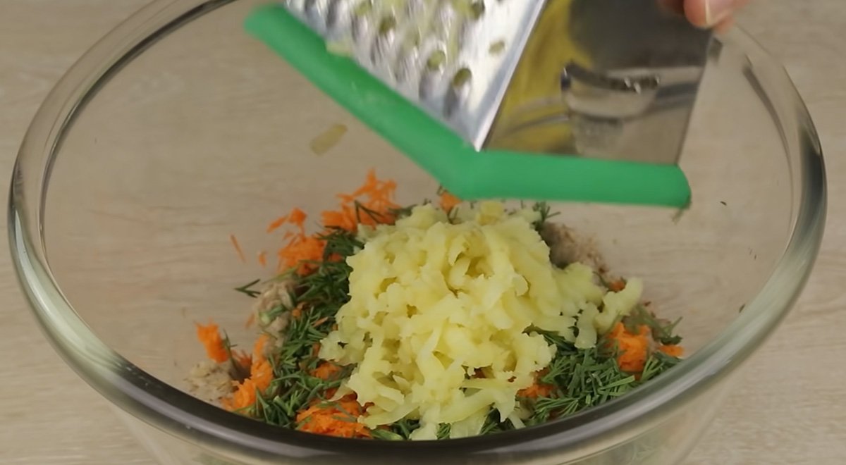 гречневый фарш с морковкой и картошкой