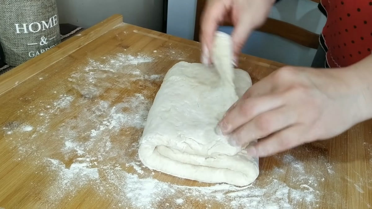 складывание теста