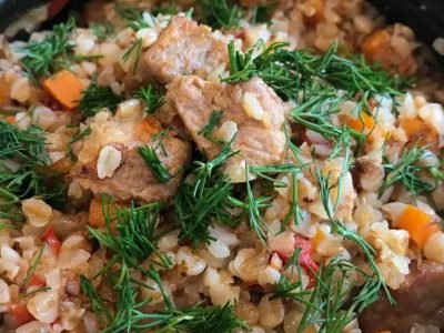 Гречка с печенью