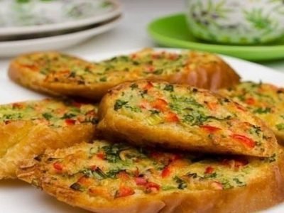 Гренки с луком