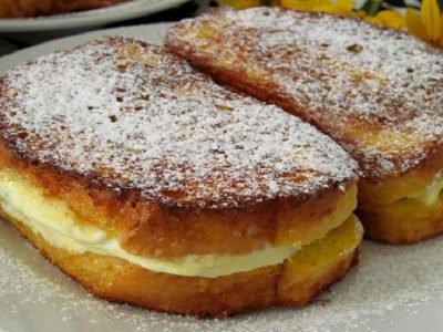 Гренки с творогом