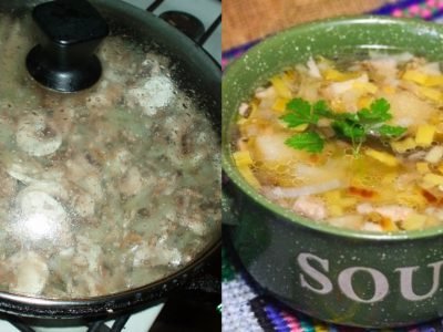 Грибной суп в горшочках