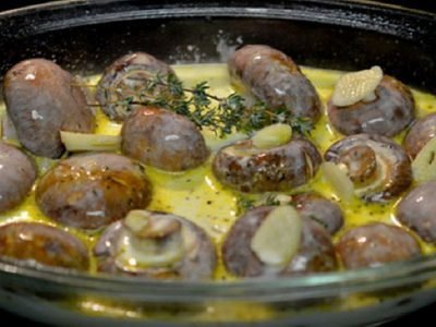 Грибы в сливочном соусе