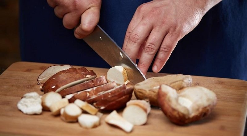 нарезка грибов