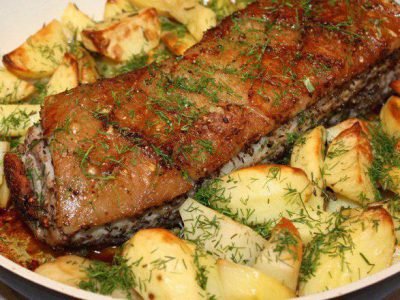 Грудинка с картофелем