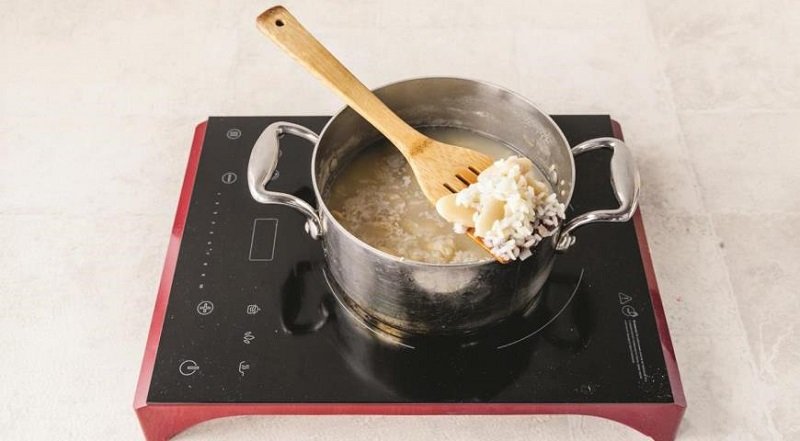 немного пюрированной фасоли