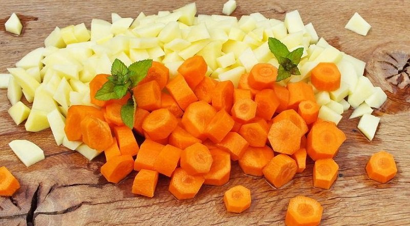 нарезка картошки и моркови