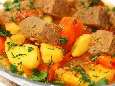 Хашлама из говядины с картофелем