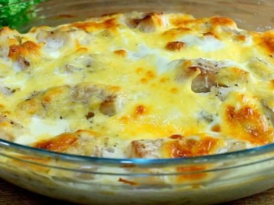 Хек с картошкой в духовке