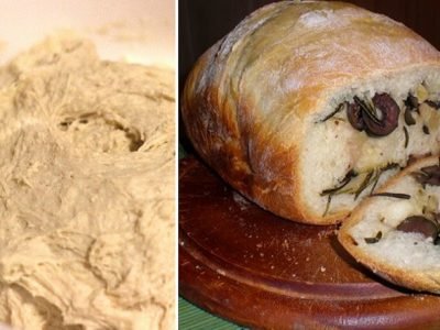 Хлеб с оливками