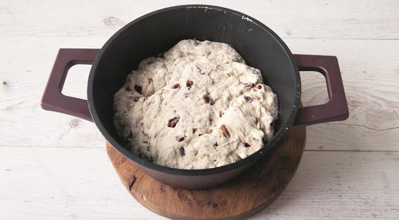 тесто с клюквой