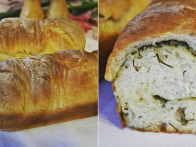 Хлеб с укропом и чесноком в духовке