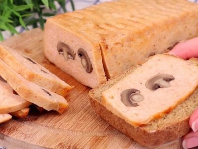 Мясной хлебец с шампиньонами