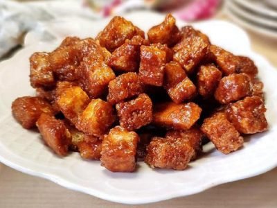 Карамелизированные хрустики из батона