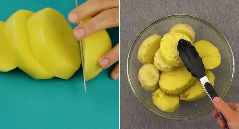 нарезанная картошка