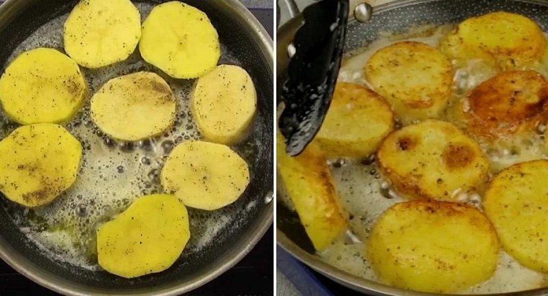 картошка на сковороде