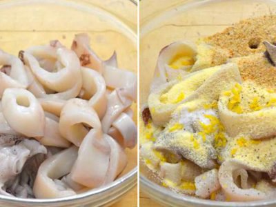 Как приготовить хрустящие кольца кальмара
