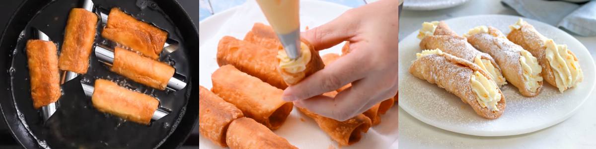 Хрустящие трубочки с кремом