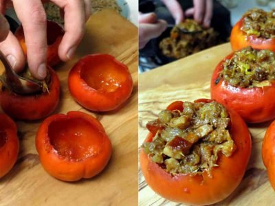 Хурма с мясом