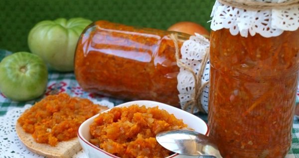 икра из зеленых помидоров