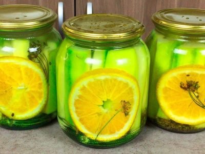 Кабачки с апельсином на зиму