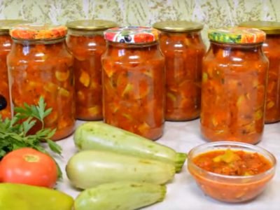 Кабачки с болгарским перцем на зиму