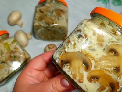 Кабачки с грибами в майонезе на зиму