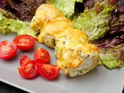 Кабачки с курицей в духовке