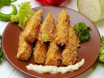 Кабачки в панировке