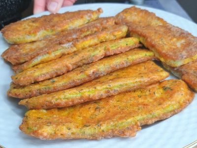 Сочные кабачки в сырном кляре на сковороде