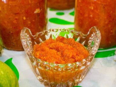 Натуральная кабачковая икра без жарки