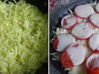 Кабачковая запеканка с фаршем