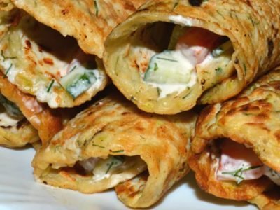 Кабачковые блины с начинкой