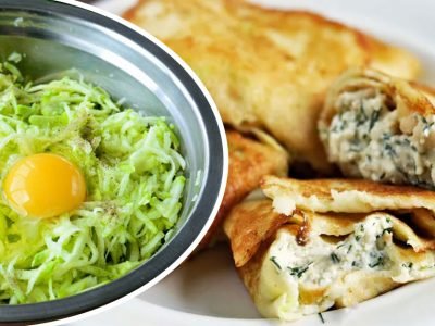 Кабачковые блины с творогом