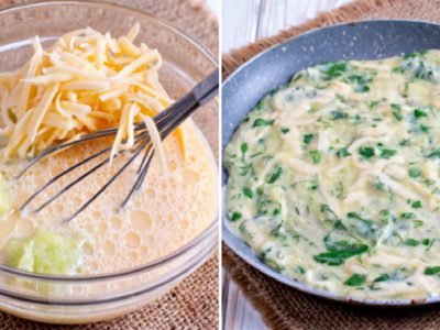 Кабачковые блины с сыром и зеленью