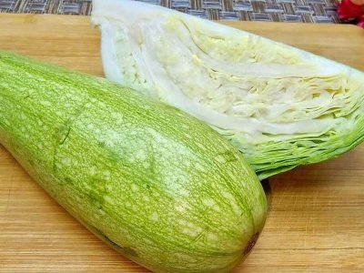 Кабачковые оладьи с капустой