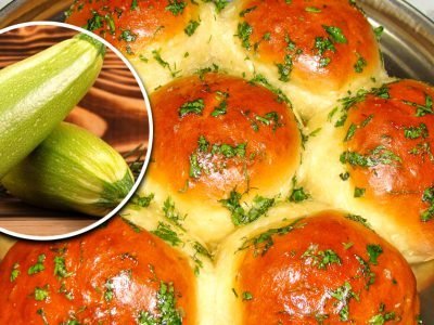 Кабачковые пампушки с чесночным соусом