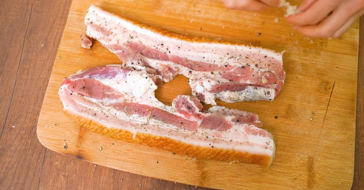 сало с чесноком