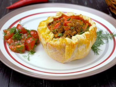 Как приготовить фаршированные перцы в тесте