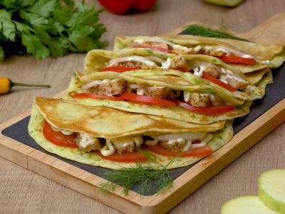 Как приготовить кабачковые блины с начинкой