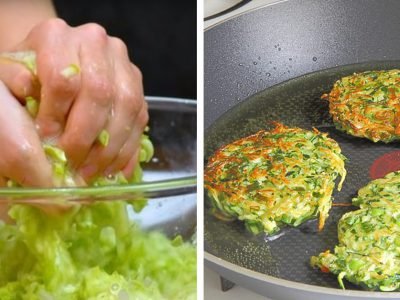 Как приготовить кабачковые оладьи с картофелем и зеленым луком